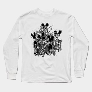 Mouse Band Windup Toy Long Sleeve T-Shirt